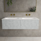 Raffinata Two Drawer Vanity Unit  With Beyondstone Double Basin - Light Concrete 1200mm image
