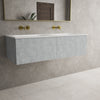 Raffinata Two Drawer Vanity Unit  With Beyondstone Double Basin - Light Concrete 1200mm image