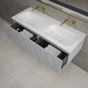 Raffinata Two Drawer Vanity Unit  With Beyondstone Double Basin - Light Concrete 1200mm image