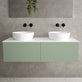 Raffinata Two Drawer Countertop Vanity Unit - Matt Light Green 1200mm image