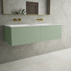 Raffinata Two Drawer Vanity Unit  With Beyondstone Double Basin - Matt Light Green 1200mm image