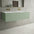 Raffinata Two Drawer Vanity Unit  With Beyondstone Double Basin - Matt Light Green 1200mm