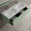 Raffinata Two Drawer Vanity Unit  With Beyondstone Double Basin - Matt Light Green 1200mm image