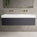 Raffinata Two Drawer Vanity Unit With Beyondstone BLOC Double Basin - Matt Graphite 1400mm