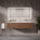 Raffinata Two Drawer Vanity Unit With Beyondstone Double Basin - Walnut 1400mm