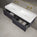 Raffinata Two Drawer Vanity Unit With Beyondstone BLOC Double Basin - Matt Graphite 1400mm