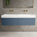 Raffinata Two Drawer Vanity Unit With Beyondstone BLOC Double Basin - Matt Navy 1400mm