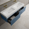 Raffinata Two Drawer Vanity Unit With Beyondstone BLOC Double Basin - Matt Navy 1400mm image