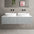Raffinata Double Drawer Countertop Vanity Unit - Light Concrete 1400mm