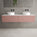 Raffinata Two Drawer Countertop Vanity Unit - Matt Pink 1600mm
