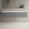 Raffinata Two Drawer Countertop Vanity Unit - Matt Dust 1600mm image