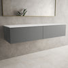 Raffinata Two Drawer Countertop Vanity Unit - Matt Dust 1600mm image