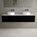 Raffinata Two Drawer Countertop Vanity Unit - Matt Black 1600mm