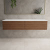 Raffinata Two Drawer Countertop Vanity Unit - Walnut 1600mm image