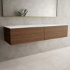Raffinata Two Drawer Countertop Vanity Unit - Walnut 1600mm image