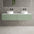 Raffinata Two Drawer Countertop Vanity Unit - Matt Light Green 1600mm