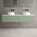 Raffinata Two Drawer Countertop Vanity Unit - Matt Light Green 1600mm