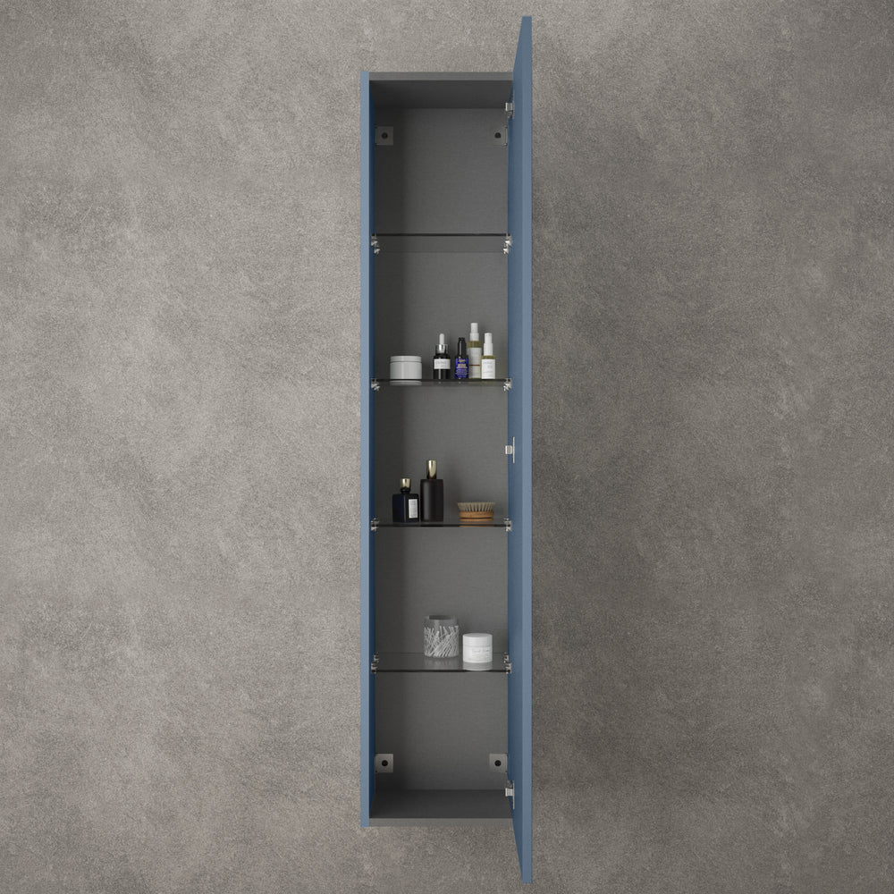 Raffinata Tall Wall Cabinet - Matt Navy 350mm x 1650mm