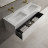 Raffinata One Drawer Vanity Unit With Beyondstone Double BLOC Basin - Gloss White 1200mm image