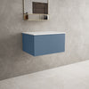 Raffinata Single Drawer Countertop Vanity Unit - Matt Navy 600mm image