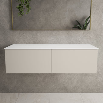Raffinata Two Drawer Countertop Vanity Unit - Matt Cashmere 1200mm