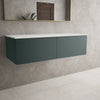 Raffinata Two Drawer Countertop Vanity Unit - Matt Dark Green 1200mm image