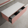 Raffinata Two Drawer Countertop Vanity Unit - Matt Pink 1200mm image