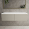 Raffinata Two Drawer Countertop Vanity Unit - Matt Stone 1200mm image