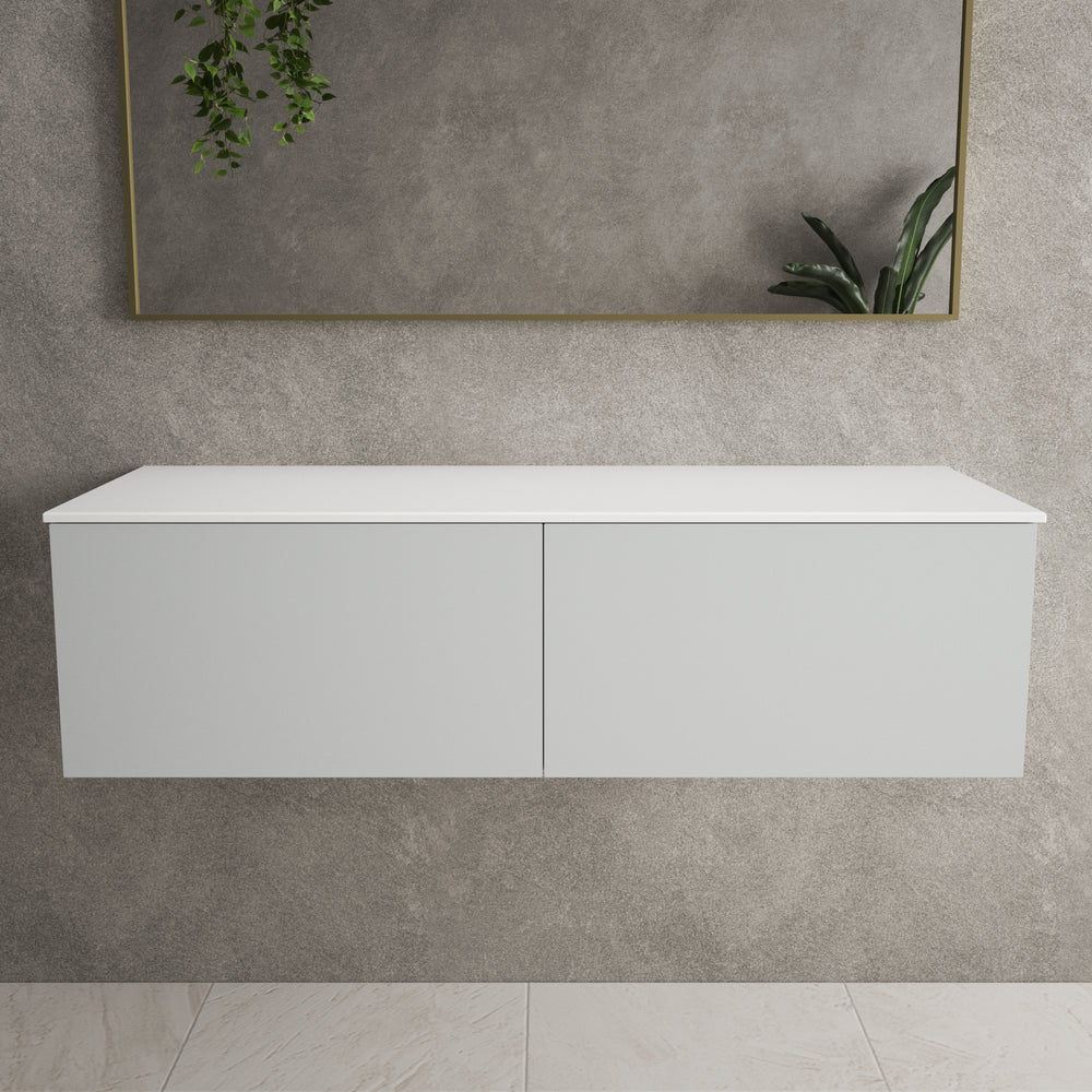 Raffinata Two Drawer Countertop Vanity Unit - Matt Dove 1200mm