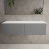 Raffinata Two Drawer Countertop Vanity Unit - Matt Dust 1200mm image