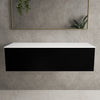 Raffinata Two Drawer Countertop Vanity Unit - Matt Black 1200mm image