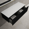 Raffinata Two Drawer Countertop Vanity Unit - Matt Black 1200mm image