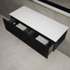 Raffinata Two Drawer Countertop Vanity Unit - Matt Black 1200mm image