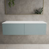 Raffinata Two Drawer Countertop Vanity Unit - Matt Fjord 1200mm image