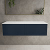 Raffinata Two Drawer Countertop Vanity Unit - Matt Indigo 1200mm image