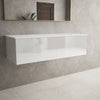 Raffinata Two Drawer Countertop Vanity Unit - Gloss White 1200mm image