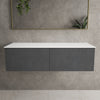 Raffinata Two Drawer Countertop Vanity Unit - Dark Concrete 1200mm image