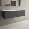 Raffinata Two Drawer Countertop Vanity Unit - Dark Concrete 1200mm image