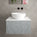 Raffinata Single Drawer Countertop Vanity Unit - Light Concrete 600mm