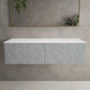 Raffinata Two Drawer Countertop Vanity Unit - Light Concrete 1200mm image