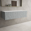 Raffinata Two Drawer Countertop Vanity Unit - Light Concrete 1200mm image