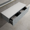 Raffinata Two Drawer Countertop Vanity Unit - Light Concrete 1200mm image
