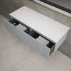 Raffinata Two Drawer Countertop Vanity Unit - Light Concrete 1200mm image