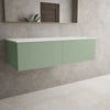 Raffinata Two Drawer Countertop Vanity Unit - Matt Light Green 1200mm image