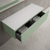 Raffinata Two Drawer Countertop Vanity Unit - Matt Light Green 1200mm image