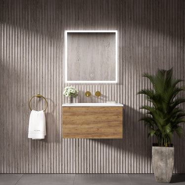 Raffinata One Drawer Vanity Unit  With Beyondstone Basin - Oak 600mm