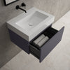 Raffinata One Drawer Vanity Unit  With Beyondstone BLOC Basin - Matt Graphite 600mm image
