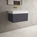 Raffinata One Drawer Vanity Unit  With Beyondstone BLOC Basin - Matt Graphite 700mm