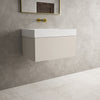 Raffinata One Drawer Vanity Unit  With Beyondstone BLOC Basin - Matt Cashmere 700mm image