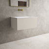Raffinata One Drawer Vanity Unit  With Beyondstone Basin - Matt Cashmere 700mm image